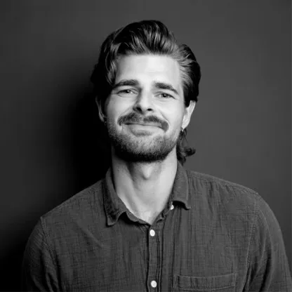 Daniel Staflin, black and white portrait